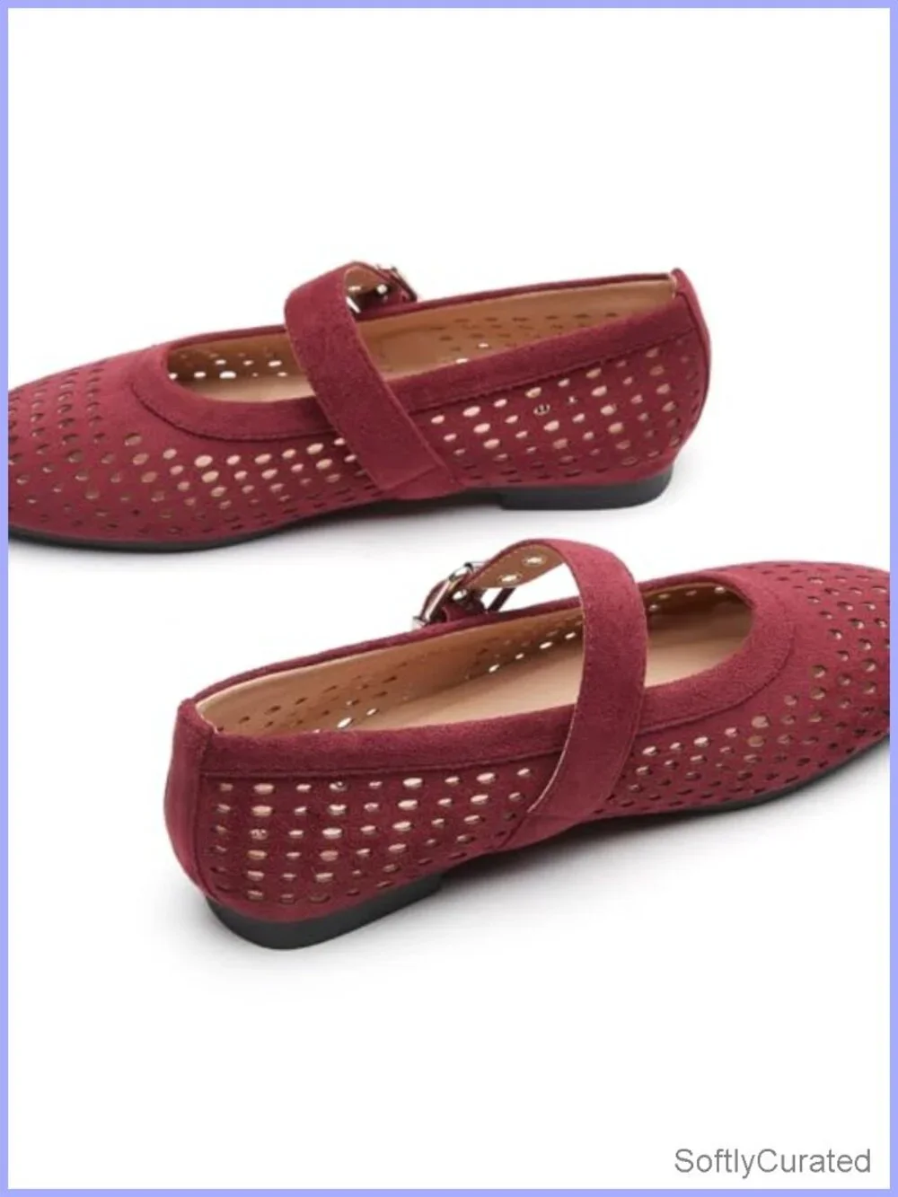 Mary Jane Flats Women Round Toe Buckle Strap Memory Foam